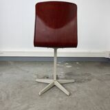 Set of 7 Galvanitas workshop chairs central foot Netherlands 1970s