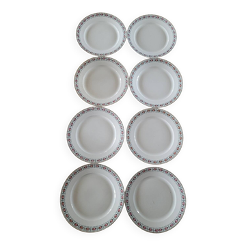 8 antique flat plates from Sté Céramique Maestricht