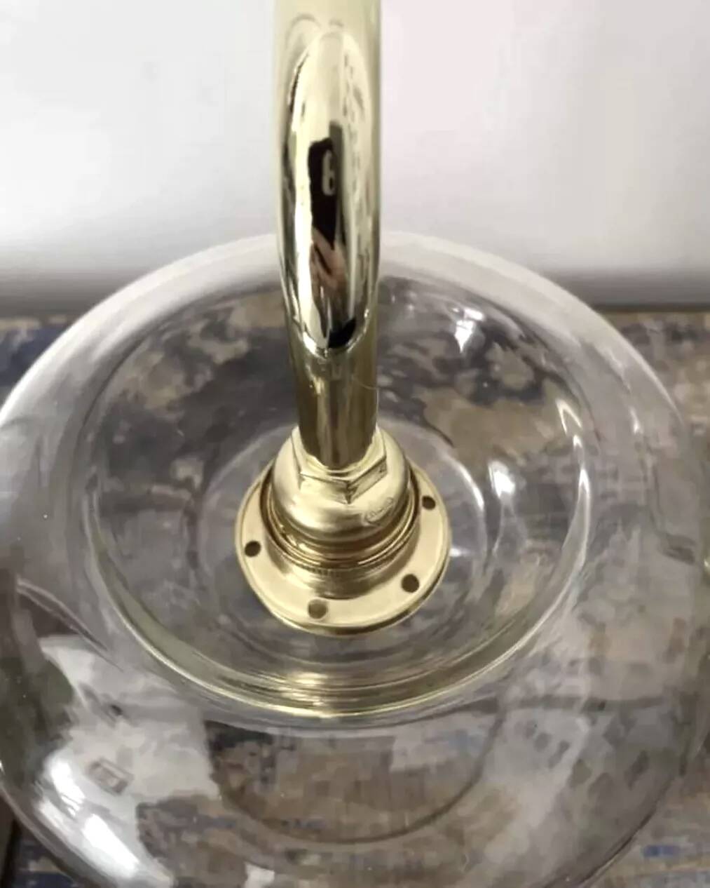 Pair of smoked glass wall sconces
