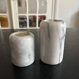 pair of marble candlesticks