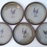 Assiettes vintages en grès