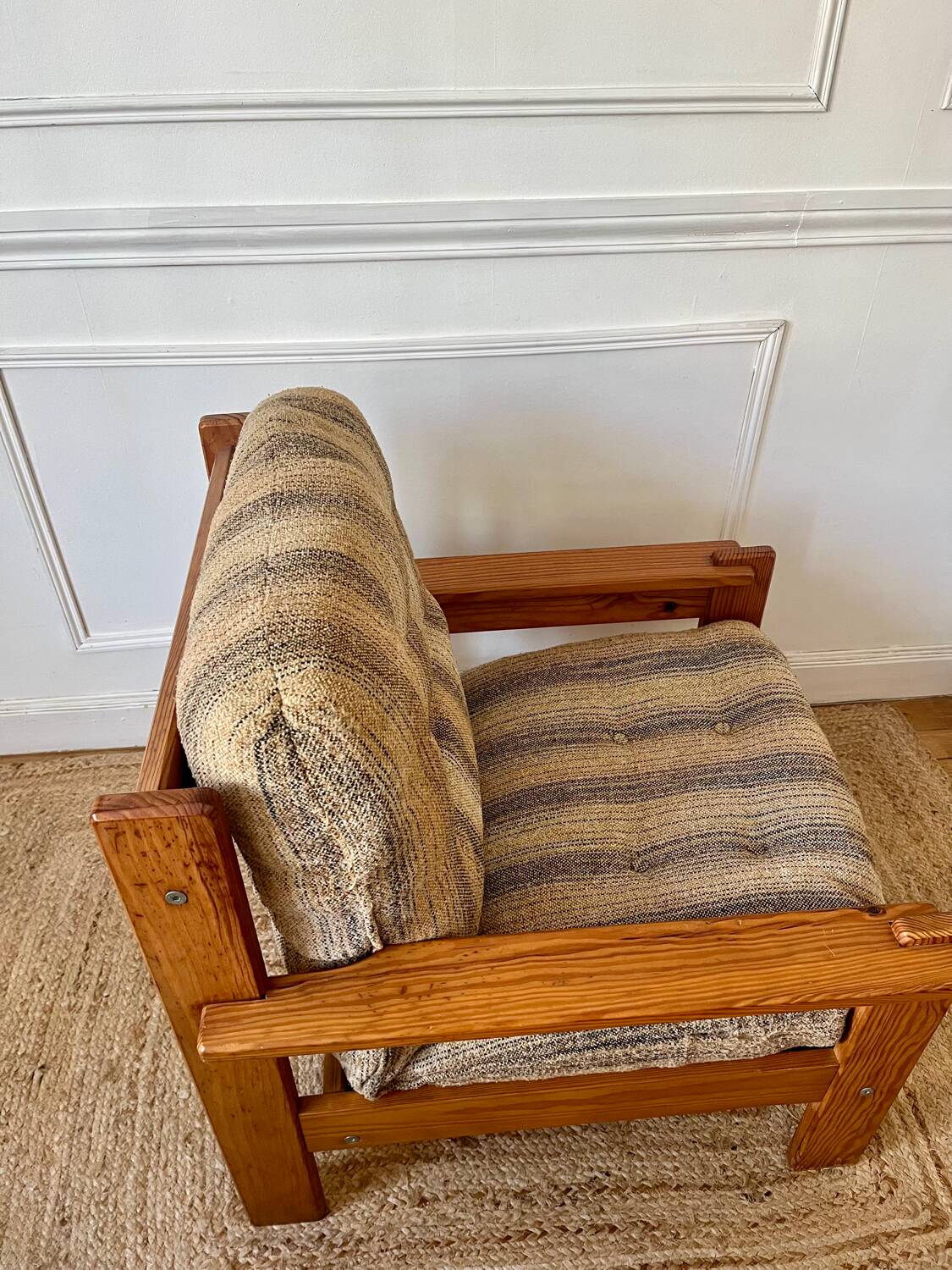 Fauteuil en pin vintage 70/80
