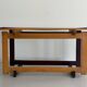 Mid-century Italian solid wood two-tone bench, 1950s, Italy