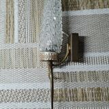 70s molded glass wall lamp