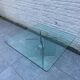 Table basse carrée en verre par Peter Gyzchy 1970