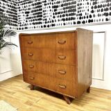 Vintage chest of drawers compass feet