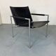 Fauteuil de salon moderne en cuir noir par Martin Visser pour T Spectrum, années 1960