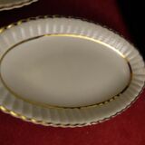 Bernardaud Limoges porcelain ravier white and gold model