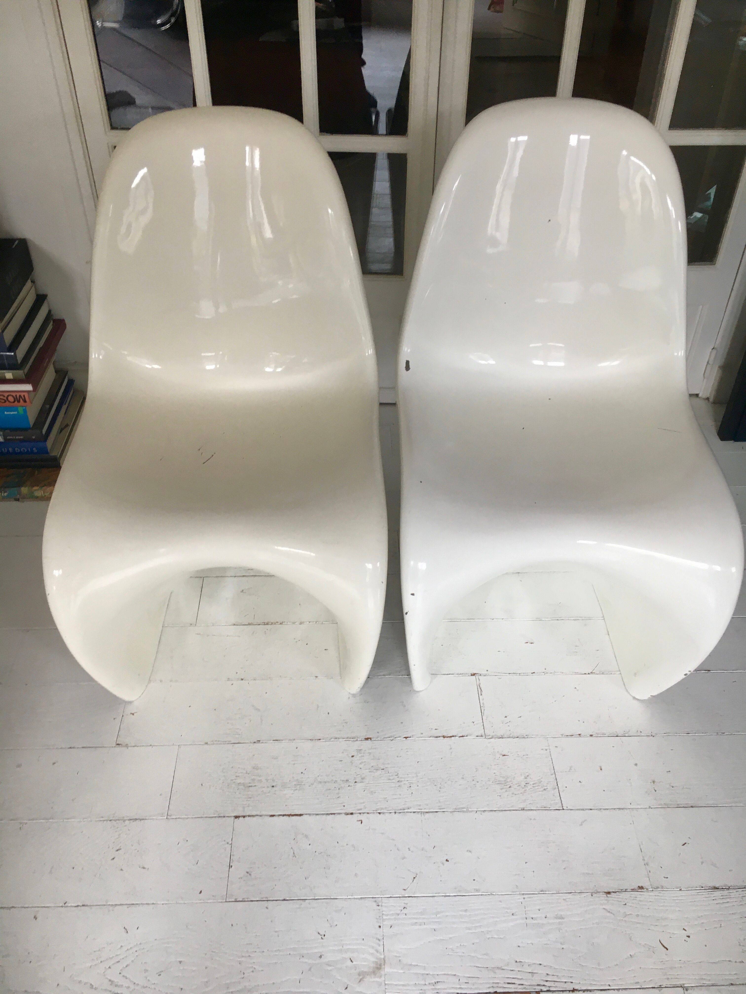 Pair of Verner Panton S chairs in fiberglass, Series 1, 1967