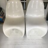 Pair of Verner Panton S chairs in fiberglass, Series 1, 1967