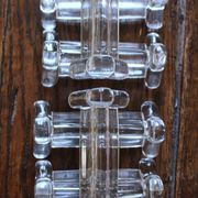 A set of 6 transparent trilobite glass knife rests.