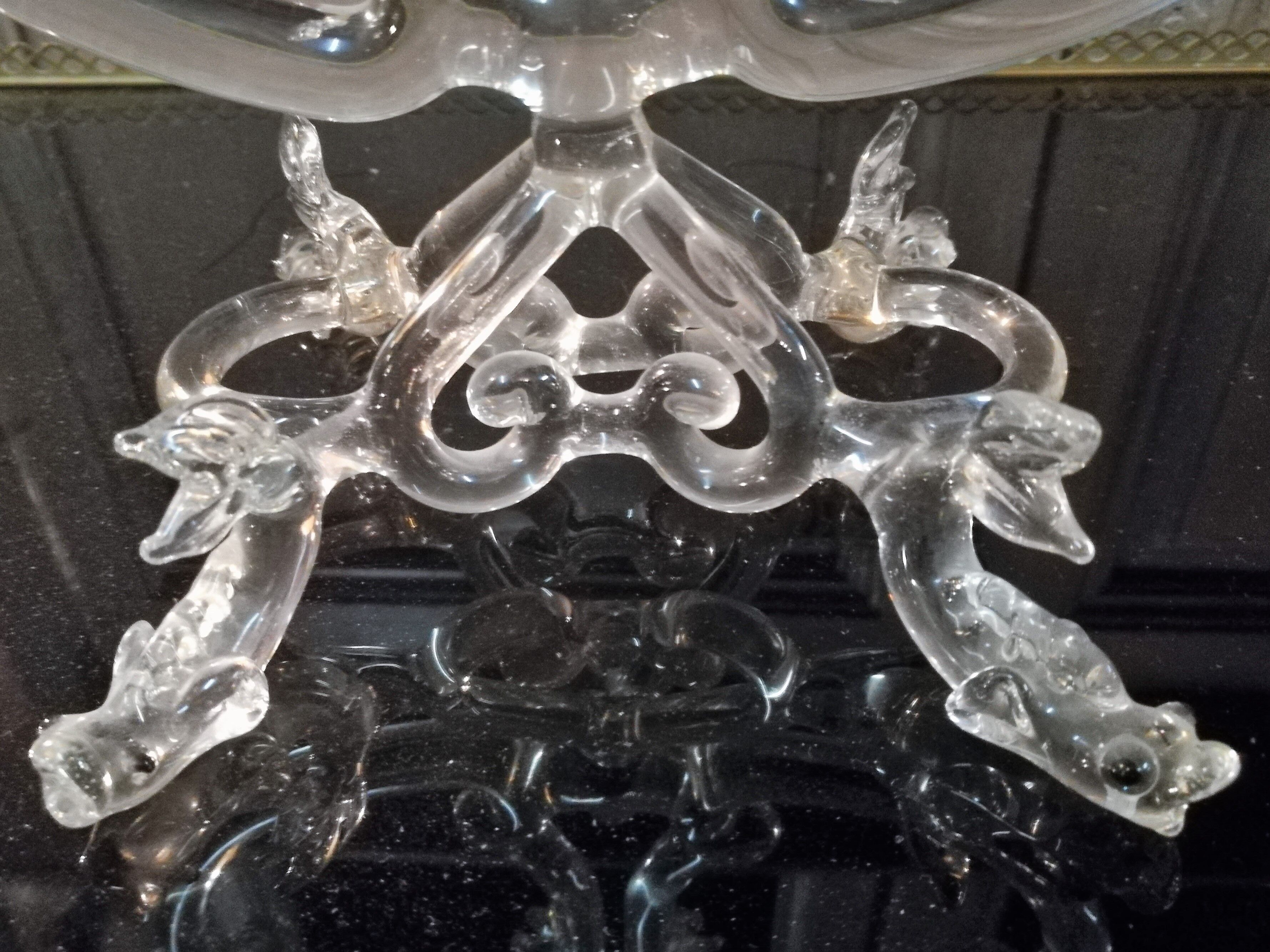 Pair of Murano blown glass chandeliers