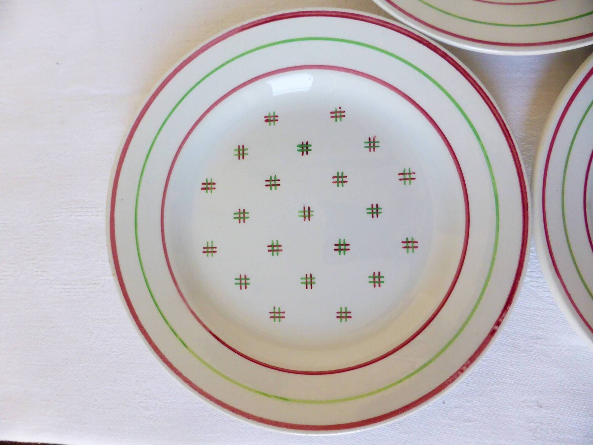 3 vintage dessert plates from the Luneville factory 2107113