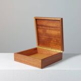 Handmade vintage wooden box with inlays
