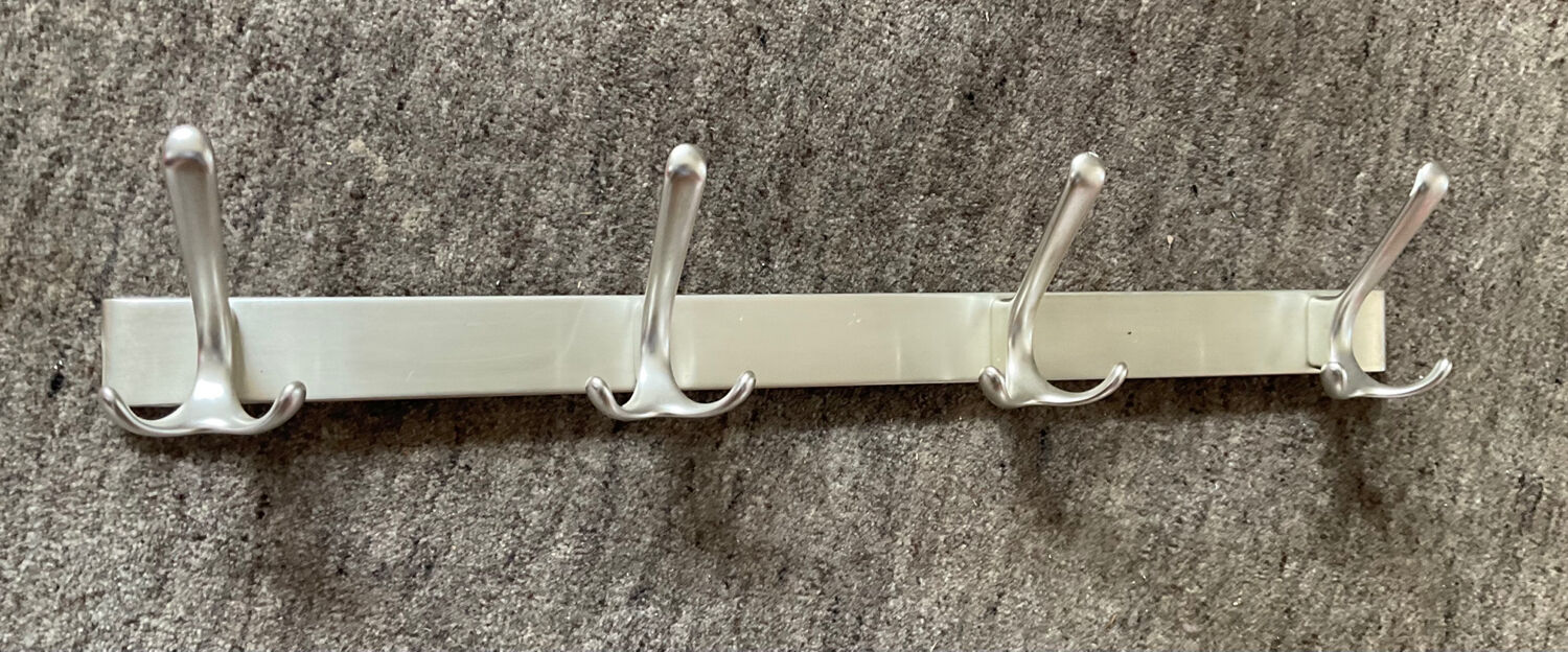 Vintage aluminum coat rack
