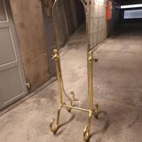 MIROIR  EN LAITON VINTAGE 70'S