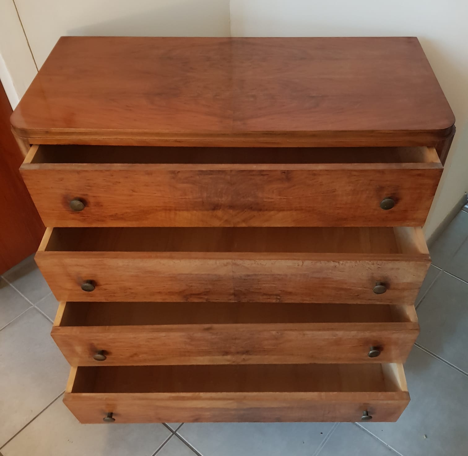 Walnut chest of drawers 1950