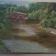 Tableau peinture Huile sur toile paysage rivière