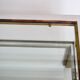 Coffee table in brass and chrome with folding top compartment to House Jansen 1970 s