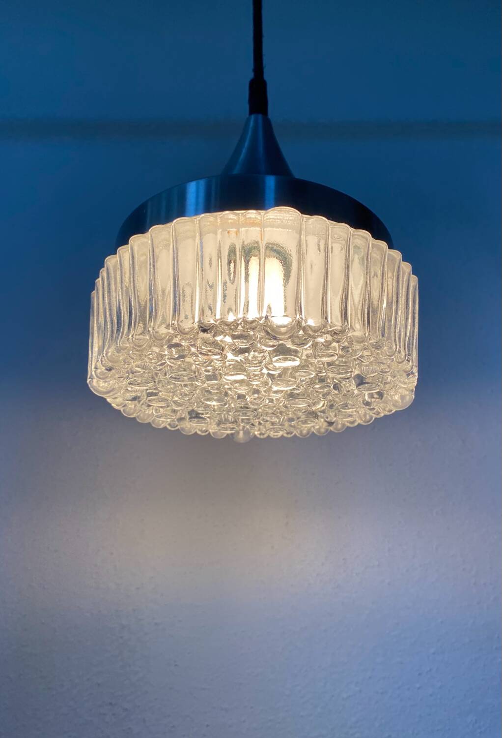 Scandinavian vintage bubble glass tulip pendant light