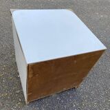 Table de chevet scandinave blanche style bateau en bois