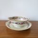 Limoges Bernardaud. Sauce boat in porcelain with floral decorations.