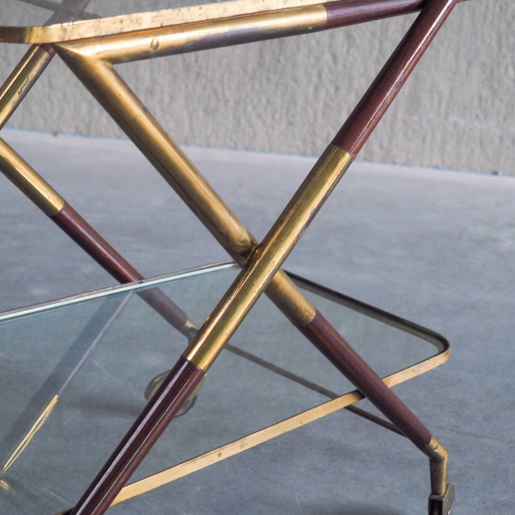 1950s Italian Bar Trolley, Attributed to Cesare Lacca