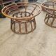 Rattan armchairs