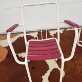 Chaises de jardin anciennes années 50