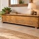 Bench / antique chest in solid oak - 196cm