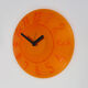 Guzzini orange wall clock from the 1980s