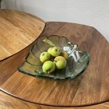 Tinted glass “leaf” dish