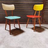 Pair of wooden chairs ton czech republic 1960