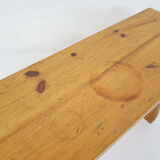 Scandinavian modern pinewood bench, 1960's