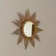 Sun mirror in braided rattan. 1960. 50cm.