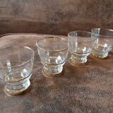 Set of 4 crystal digestive glasses