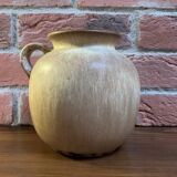 Scheurich 605-16 Brown-Beige Vase or Pot with Handle, West German Mid-Century Ceramics
