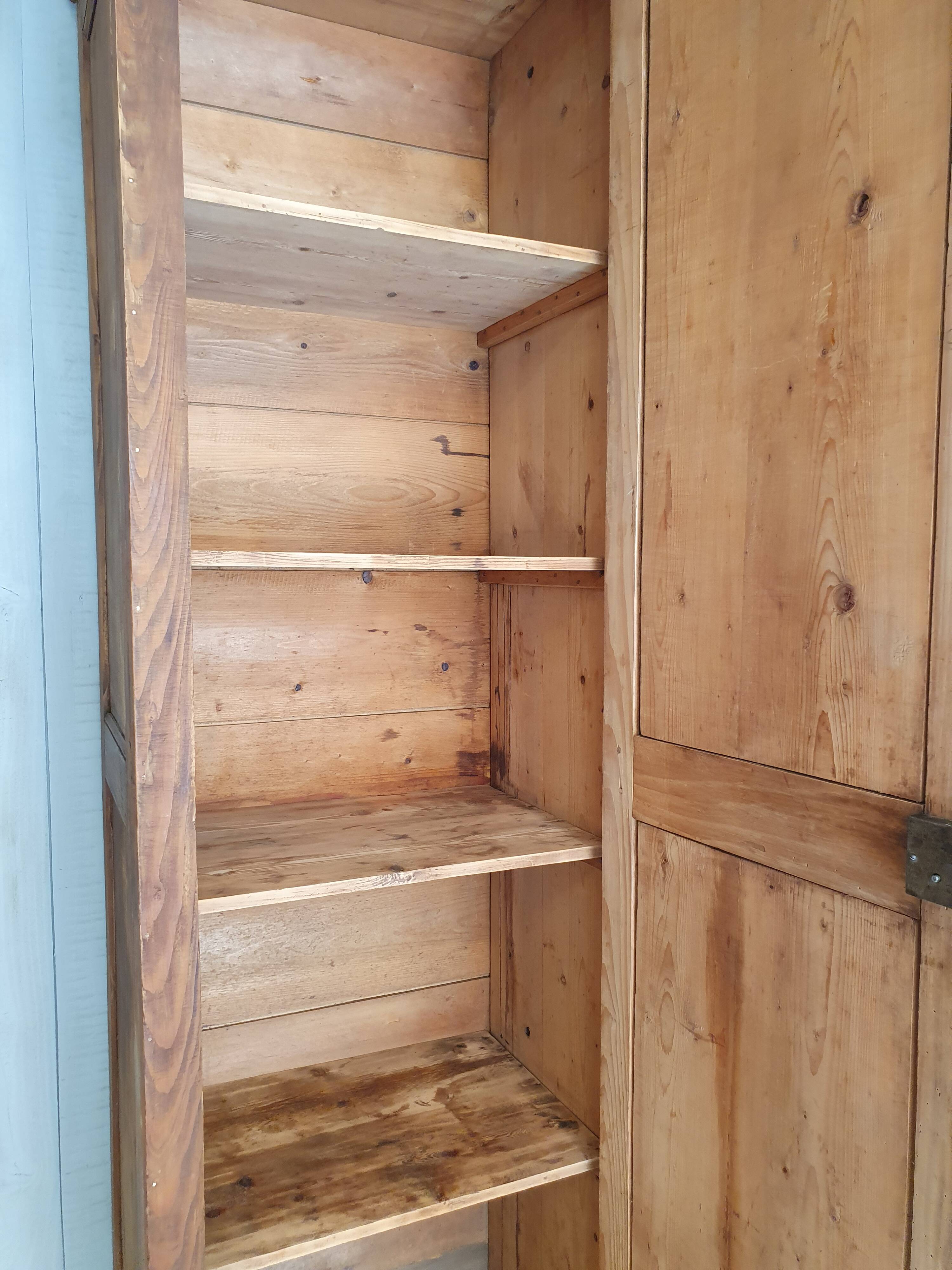 Parisian wardrobe in raw wood