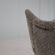 Canapé moderne du milieu du siècle en peau de mouton / shearling modèle 'Samspel' Carl Malmsten, 1956