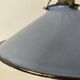 Pair of blue enameled sheet metal pendant lights