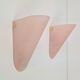 Vintage Triangular Conical Wall Sconces in Pink Frosted Glass from Lumal-It, 1990s, Set of 2