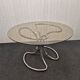 Chrome and smoked glass table.