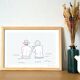 Illustration A4 naiade no. 7/8 bretagne baigneuse mer
