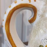 Large ceramic rooster pitcher Deruta