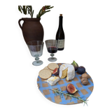 Blue Gingham Serving Platter