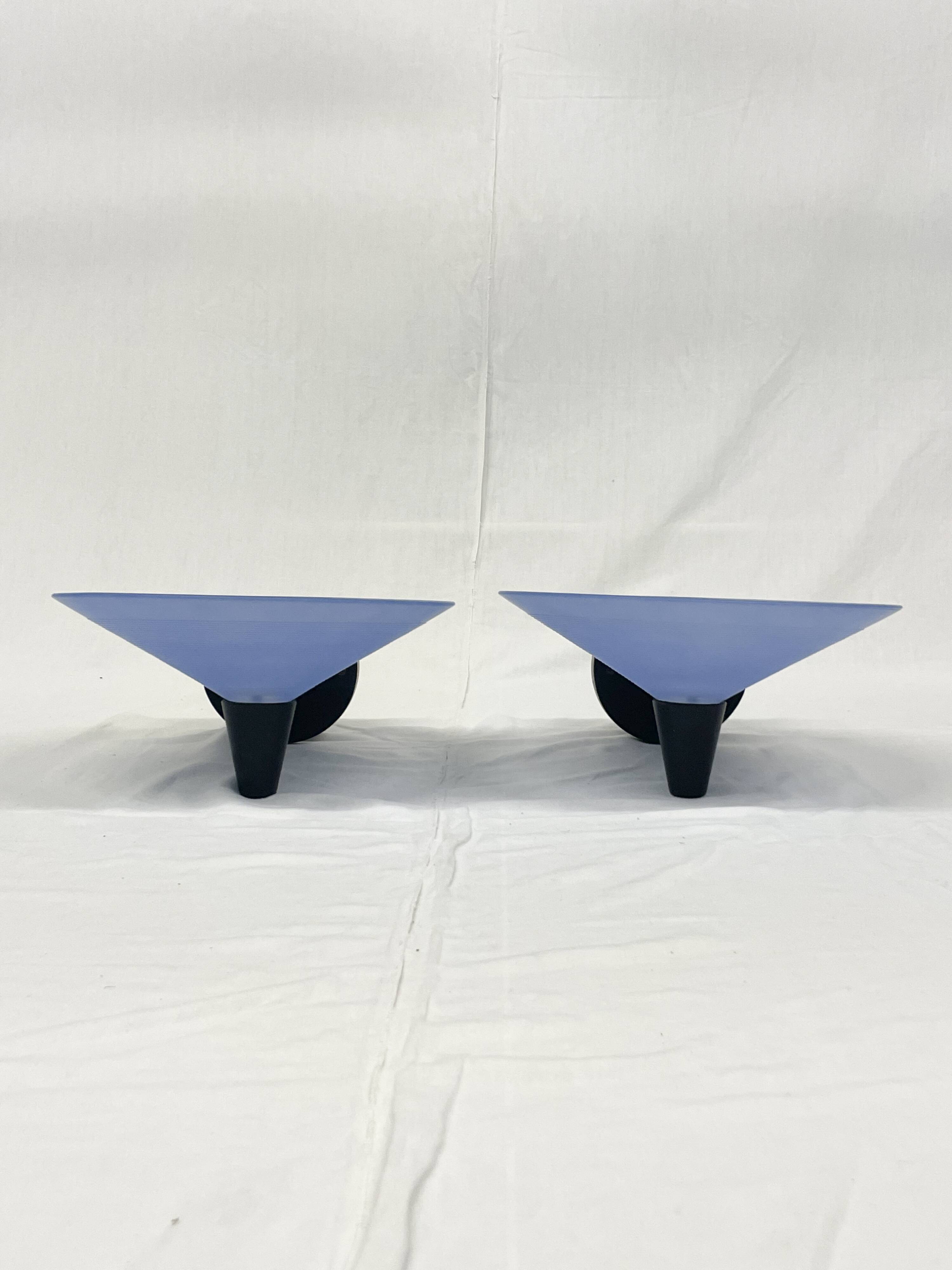 Pair of Lamiprogetti wall lights, Italy, 1980's