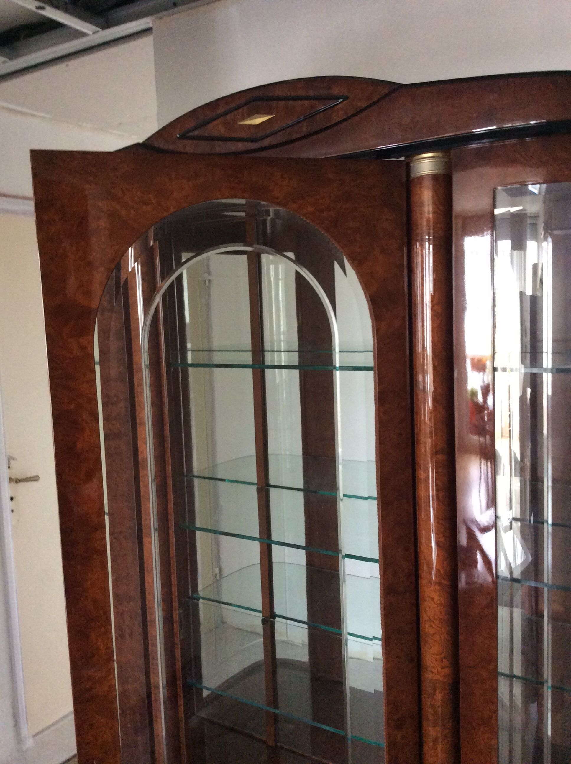 Window magnifier walnut