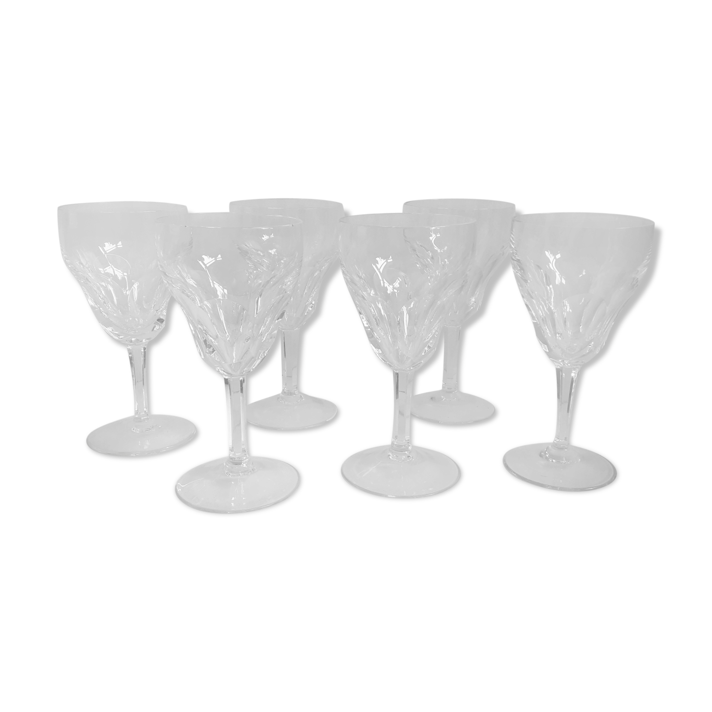 Set 6 crystal walking glasses