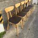 (Lot) 5 chaises modèle Banane estampillées Lutherma (Restaurées)