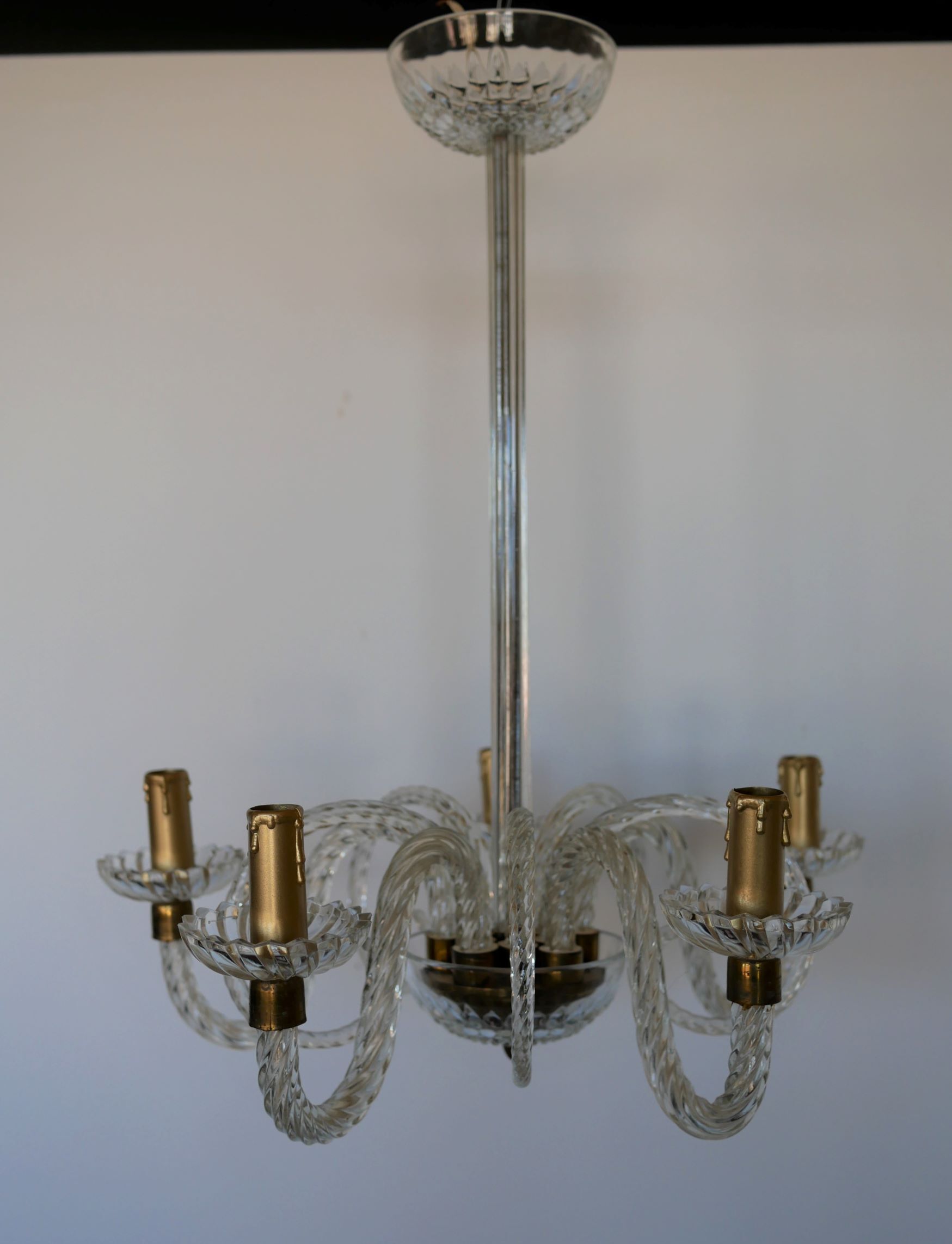 Vintage glass chandelier